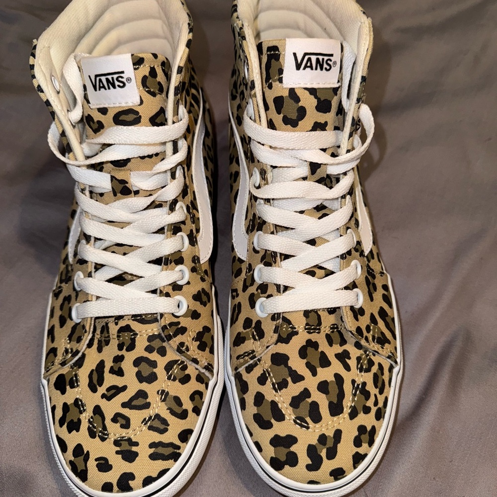 Vans Tan Leopard High-Tops
